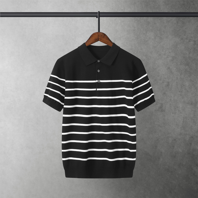 天丝凉爽亲肤透气潮流针织polo衫