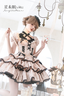 星未眠lolita美狄亚之吻op生成色暗黑三段狗短原创连衣裙