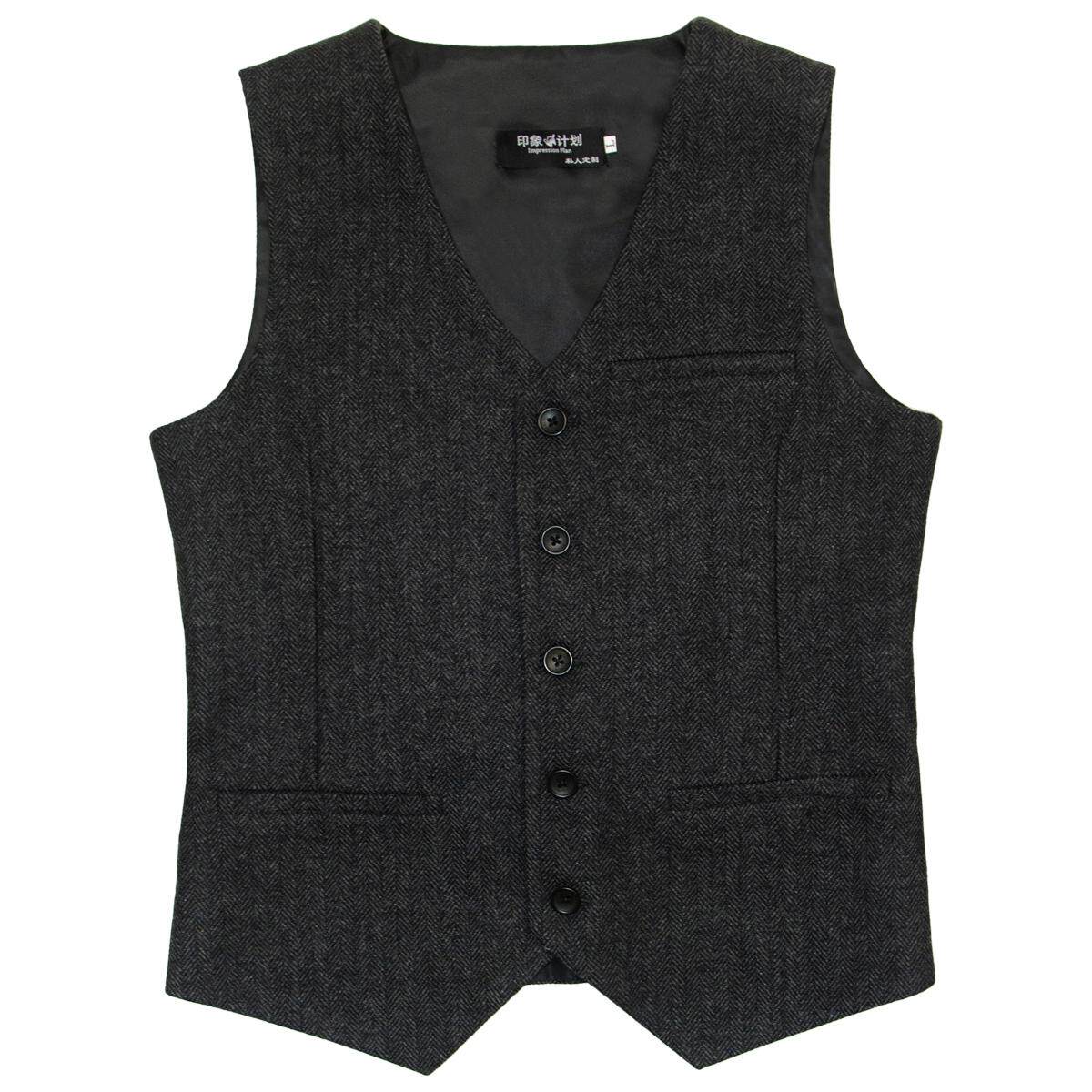 冬款西装马甲英伦风简约加厚灰色浴血黑帮复刻羊毛马甲商务马夹男,男装,常规马甲,淘宝优惠券,粉丝福利购,淘宝优惠卷