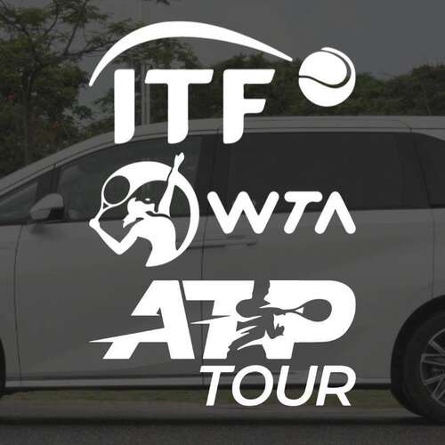 国际网球赛事汽车车贴 ATP WTA ITF LOGO车身玻璃行李箱镂空贴纸
