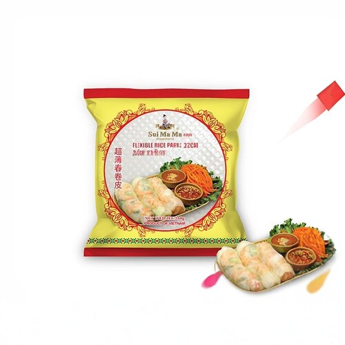 水妈妈牌越南进口超薄春卷皮 越式特产透明米纸水晶饼皮食材340g - 封面