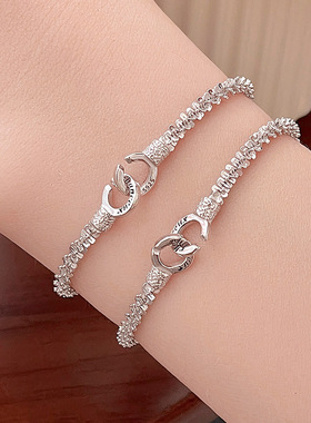 新款S925银波光粼粼轻奢手链女小