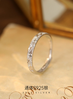 新款S925银高级感满天星戒指女小