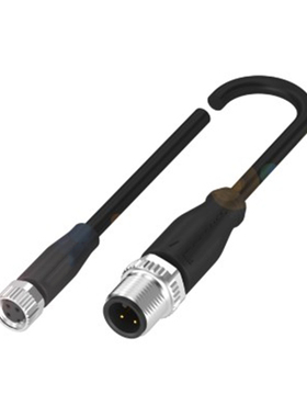 巴鲁夫M8转M12连接线BCC03F5 BCC M313-M413-3E-300-PX0334-006