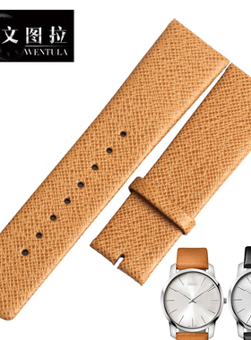 文图拉真皮表带代用CK手表K2G211/K2G231表带22/16mm橙色男女K2G