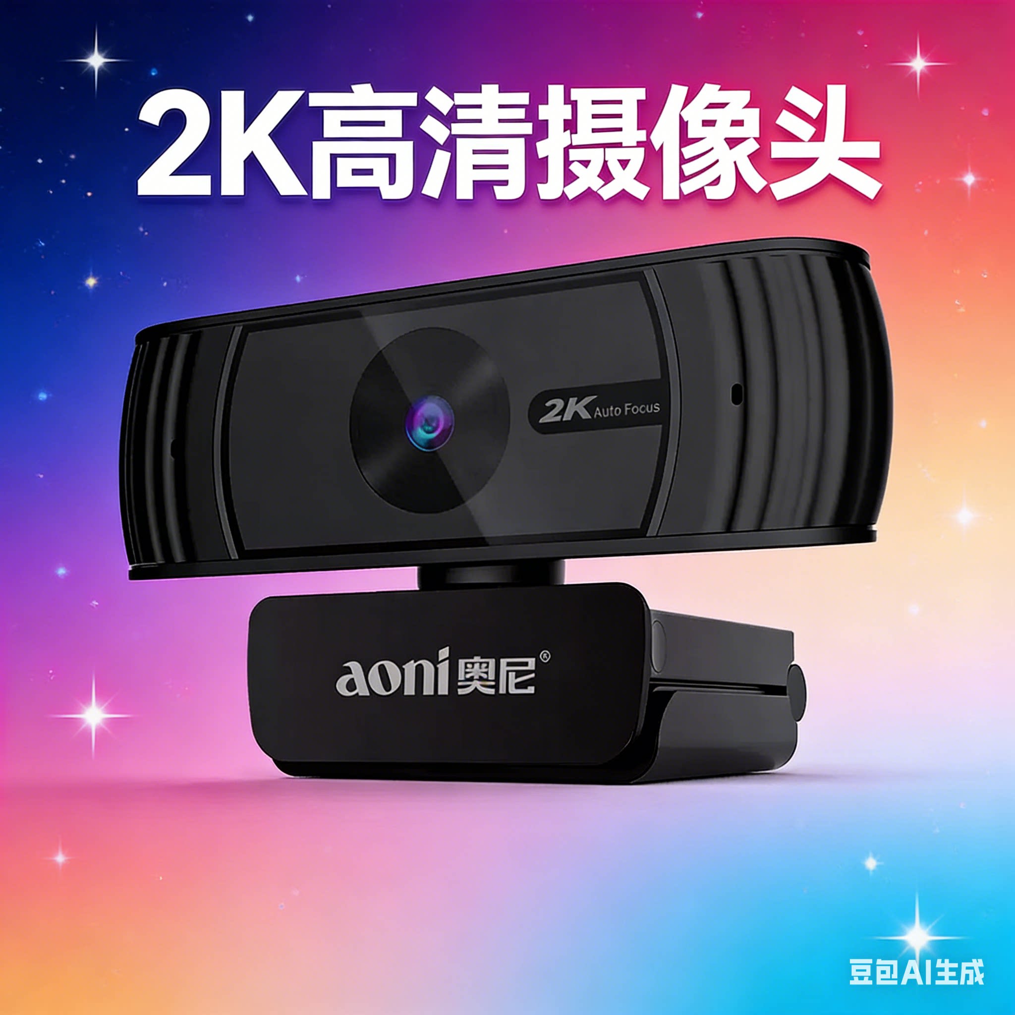 奥尼 A20Pro 2K 高清电脑摄像头 网课直播会议 自动对焦带麦