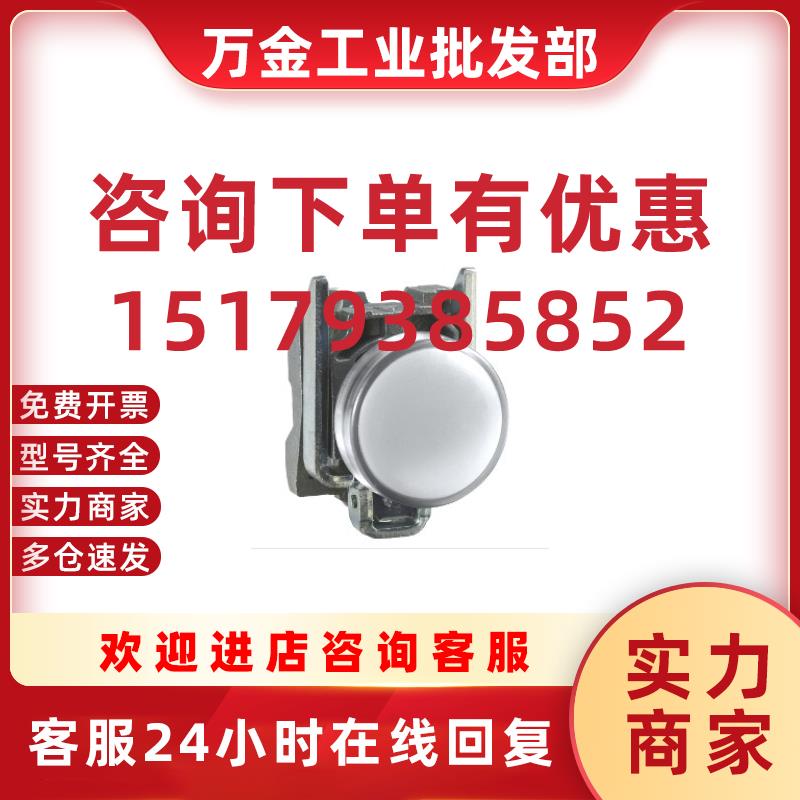 议价施耐德原装正品 XB4-BVM1白色指示灯按钮 XB4BVM1  现货供应