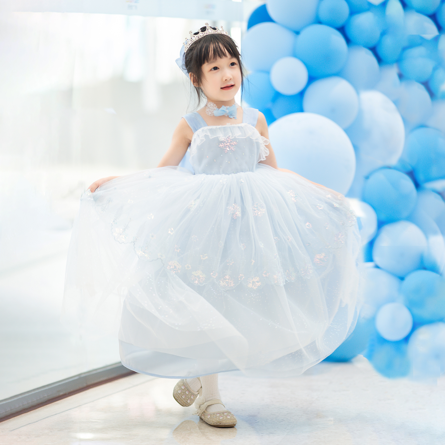 稚岁馆手作童装艾莎长裙