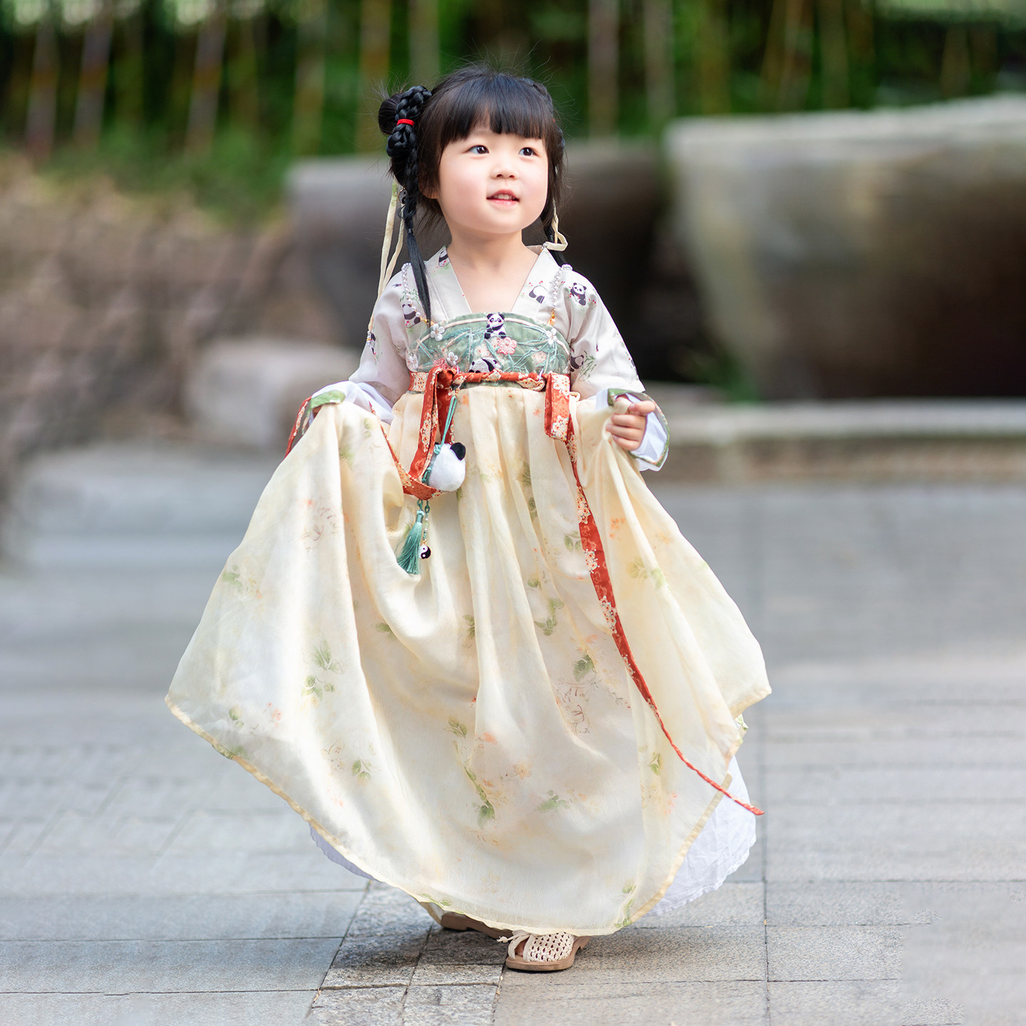 稚岁馆手作童装初夏儿童齐胸汉服宝宝女童汉元素