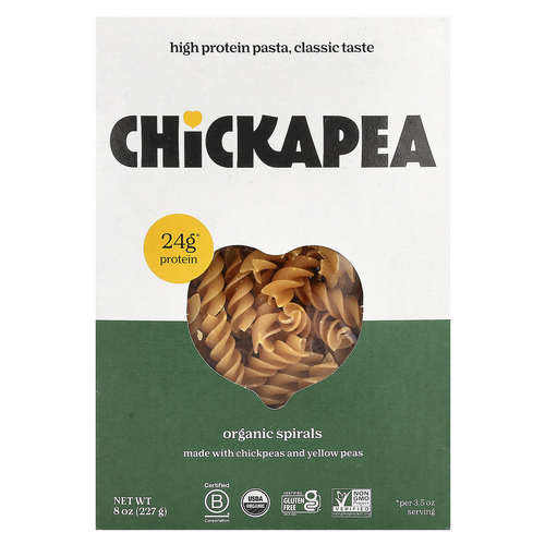 现货国Chickapea有机螺旋藻高蛋白意大利面经典口味227克