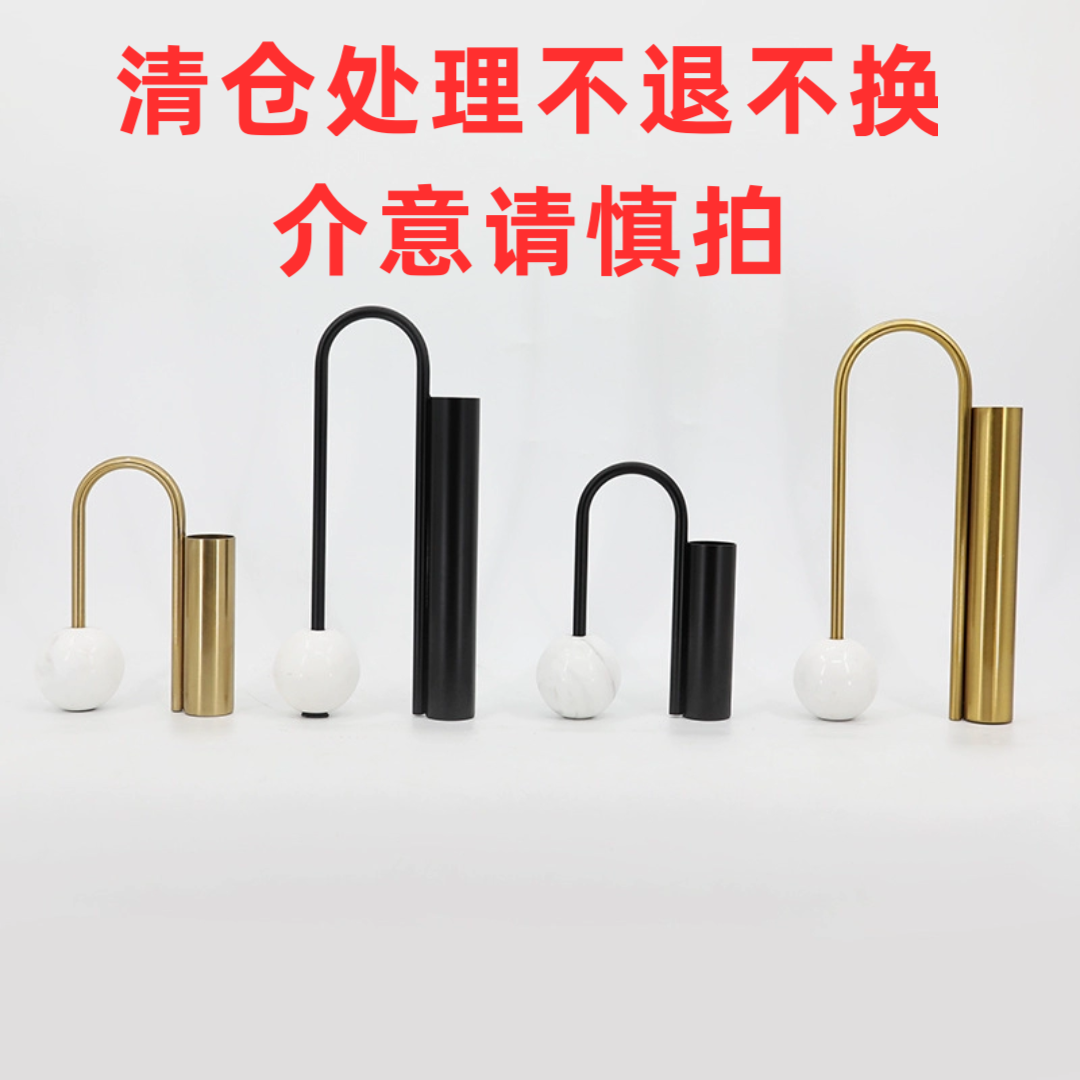 全新清仓处理金属花瓶摆件样板间客厅书房电视柜玄关花器饰品