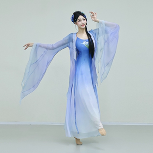 大袖 气质古风吊带裙广袖 汉唐舞古典舞服装 不染霜且看民族风长袖