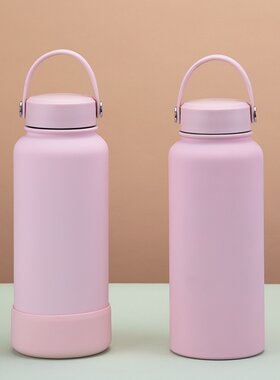 2026新款1L大容量保温杯防滑底便携户外运动水壶磨砂水杯定 制