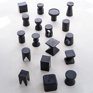 厂家供货侘寂风沙漏边几圆形实木墩沙发边几床头角几创意民宿茶几