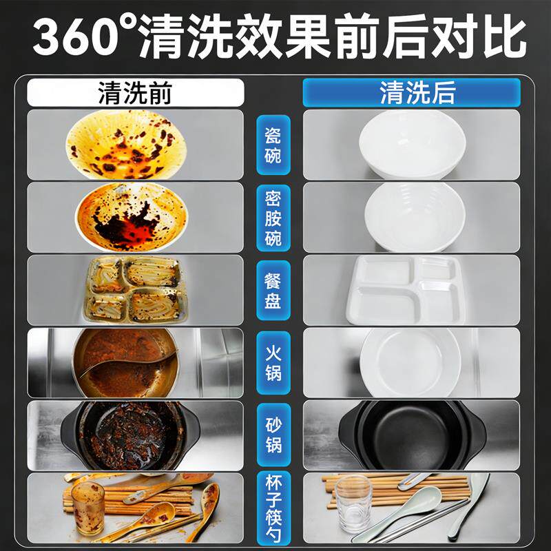 洗碗机商用揭盖式酒店食堂饭店刷碗机全自动大型咖啡厅酒吧洗杯机
