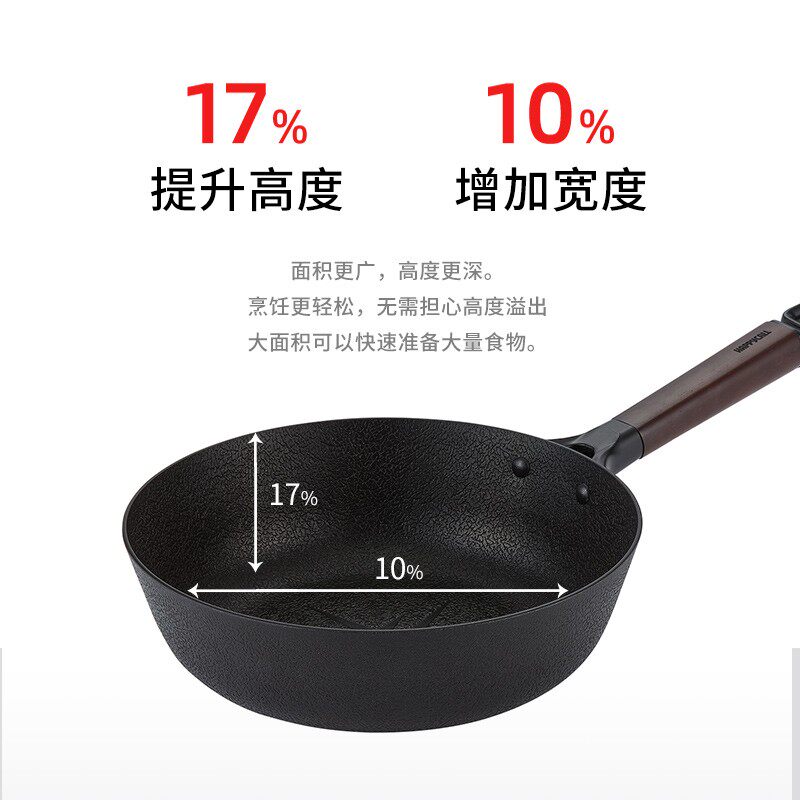 HAPPYCALL韩国不粘平底锅家用炒锅炒菜锅少油烟燃气灶电磁炉适用