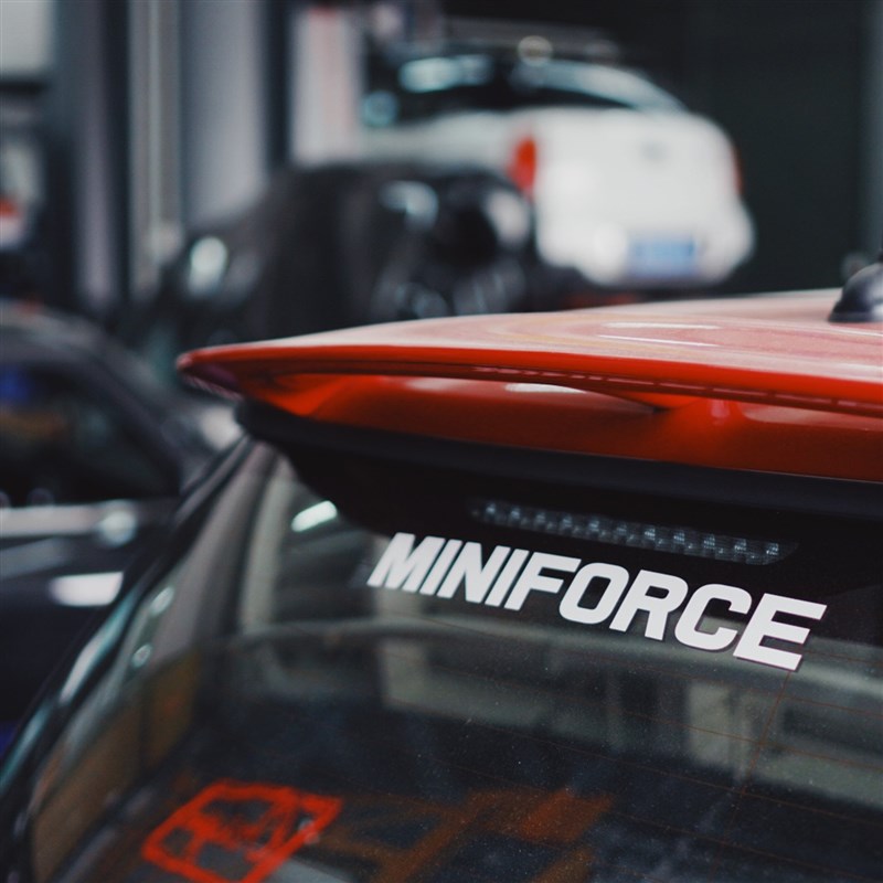 MINIFORCE 32cm 后档LOGO贴纸 迷你后档玻璃英文专用拉花贴纸