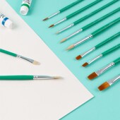 精选蒙玛特15支画笔套装 猪鬃水粉油画丙烯水彩画笔套装 勾线笔适合