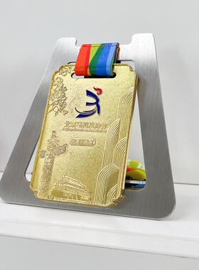 工匠马拉松奖牌展示架304不锈钢奖牌架创意摆件新款收纳筐运动金A