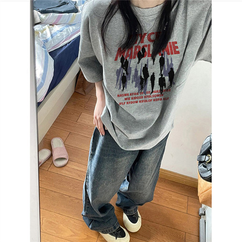 美式高街oversize短袖t恤女夏季