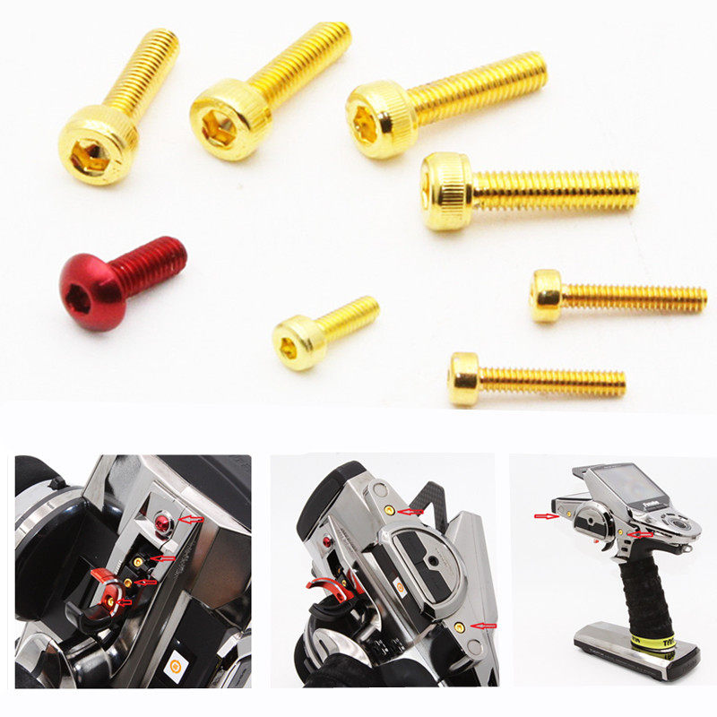 遥控器装饰件螺丝适合FUTABA 4PX 7PX 4PXR遥控器改装升级件8PCS