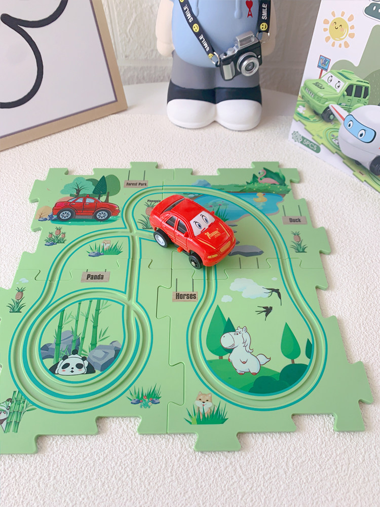 CHILDRENS EDUCATIONAL RAIL CAR DIY ELECTRIC TROLLEY AIRPLANE TOYS BOYS AND GIRLS 3-6 YEARS OLD BABY PUZZLE EDUCATIONAL TOYS