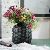 外贸出口手工玻璃花瓶花器桌面家居摆件