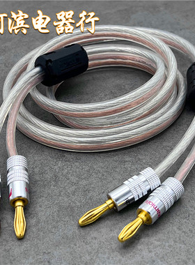 适用惠威M200MKII 发烧音频线 高保真香蕉头喇叭线音箱线主音响线