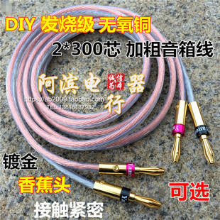 惠威M200MKII 纯铜发烧高保真喇叭线香蕉头功放音响主音箱连接线