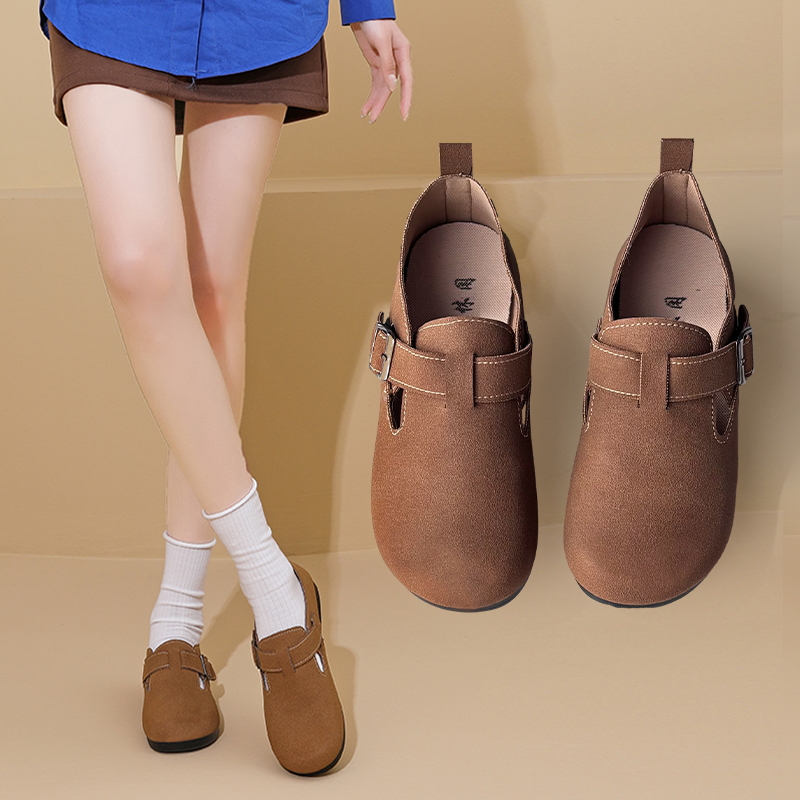 春季休闲勃肯鞋软底软面防滑女鞋