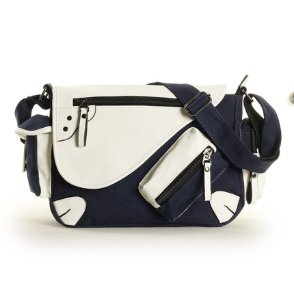 墨一新款 单肩包韩版男士斜跨旅行休闲包学生包书包男包包帆布包