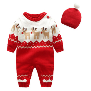 Jumpsuit Baby Knitted Romper圣诞毛线哈衣 Christmas Sweater