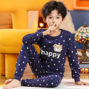 线衣线裤 男童秋衣秋裤 2025新款 全棉儿童男宝纯棉内衣男孩秋季 套装