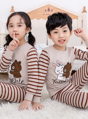 儿童秋衣秋裤套装全棉男童女童线衣线裤纯棉男孩宝宝2026新款内衣