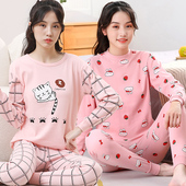 全棉儿童女大童内衣衬衣纯棉12岁女孩秋季 女童秋衣秋裤 套装 睡衣