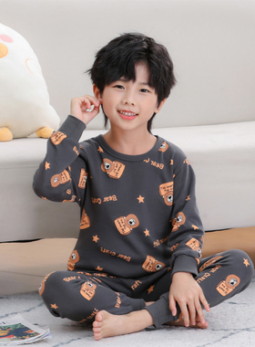 男童秋衣秋裤套装全棉2026新款儿童打底保暖内衣纯棉男宝睡衣男孩