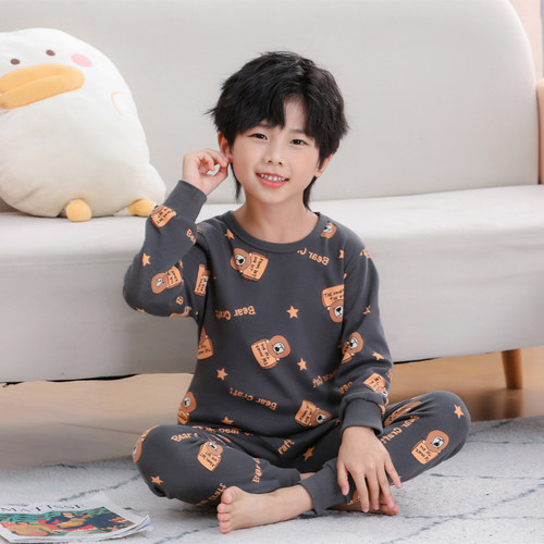 男童秋衣秋裤全棉套装秋季睡衣
