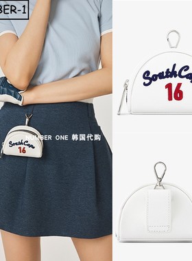 韩国代购southcape高尔夫球包25年女四季徽标挂扣拉链迷你小球盒