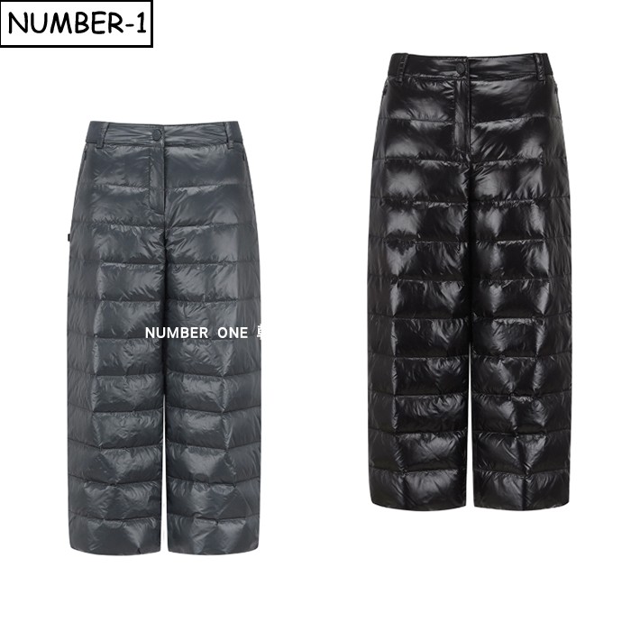 韩国代购st andrews高尔夫球服25年女冬纯色徽标侧拉链口袋鹅绒裤