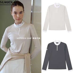 冷感轻质弹力长袖 韩国代购 薄款 FLOW高尔夫球服24年女夏季 MONDAY