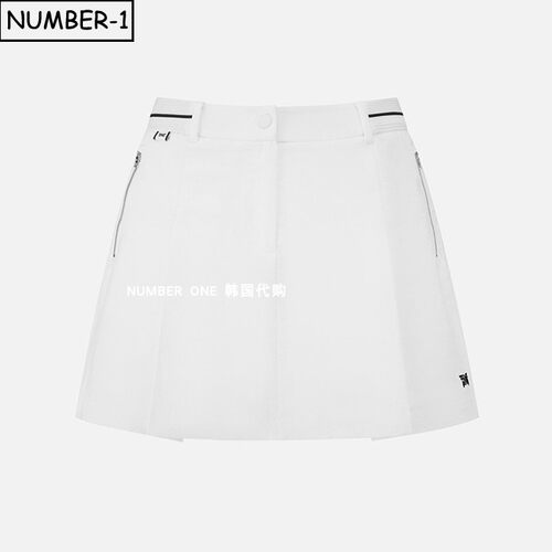 韩国代购pxg高尔夫球服26年女夏拼色徽标侧拉链口袋凉感半身短裙