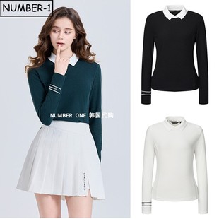 柔软套头衫 韩国代购 challenger高尔夫球服25年女秋冬徽标翻领长袖