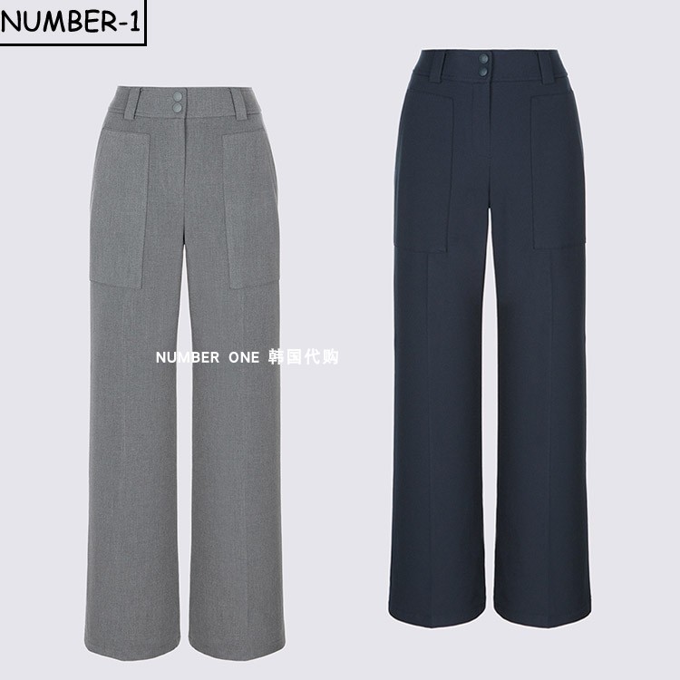 韩国代购GFORE高尔夫球服25年女款冬季纯色舒适显瘦休闲直筒长裤