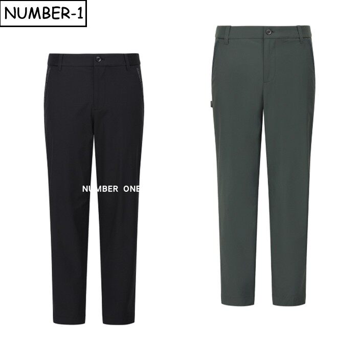 韩国代购pearly gates高尔夫球服26年男春季纯色徽标侧口袋慢跑裤