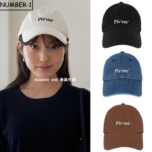 韩国代购pivvee高尔夫球帽26年女款时尚字母防晒这样户外运动球帽