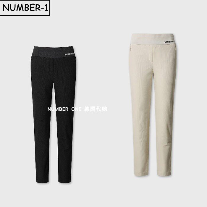 韩国代购waac高尔夫球服26年女冬季纯色徽标侧拉链口袋保暖修身裤