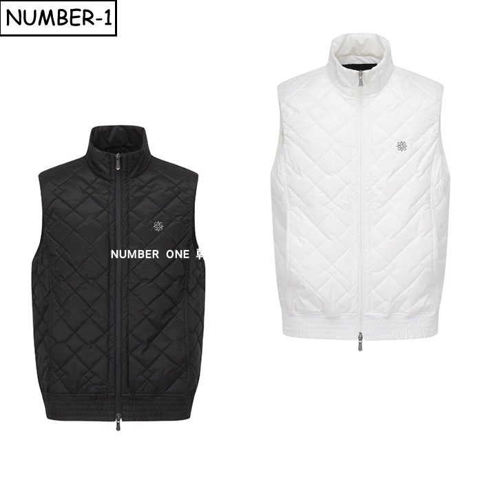 韩国代购st andrews高尔夫球服25年男冬季徽标小高领绗缝衬垫背心