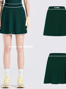韩国代购GFORE高尔夫球服26年女款秋季纯色弹力舒适运动半身短裙