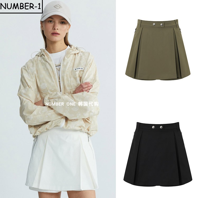 韩国代购MONDAY FLOW高尔夫球服26年女夏季纯色轻质户外运动短裙