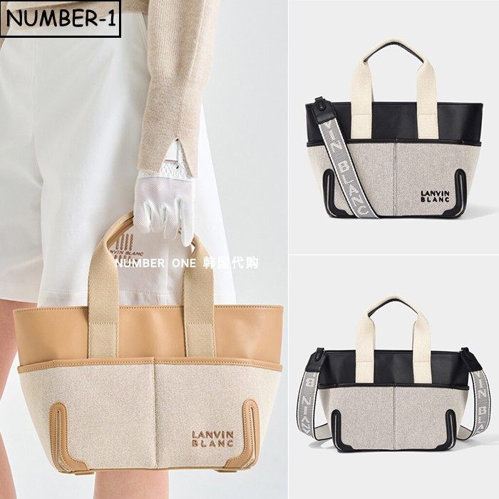 韩国代购高尔夫球包26年女春刻字徽标刺绣可拆卸肩带单肩包手提包